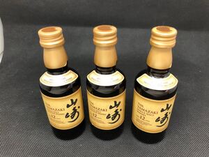 サントリー 山崎 12年 ミニチュアボトル 3本 ウイスキー シングルモルト