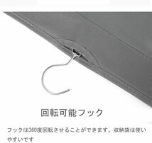 送料無料！バッグ収納 収納ボックス 吊り下げ収納バック収納折りたたみ衣類ラック壁掛け不織布水洗い両面収納 壁掛け ポケット6個　グレー_画像8