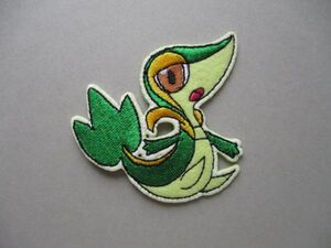 ポケットモンスター『ツタージャ』ポケモン ワッペン/ベストウイッシュAニンテンドーNintendoアニメ刺繍アップリケ任天堂アニメ S47