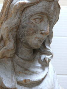 大型聖母子像（木彫り）／アンティーク ヴィンテージ キリスト教 聖母 マリア イエスキリスト カトリック 聖書 聖人 福音書