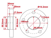 ベンツ 極薄ハブ付 ワイドトレッドスペーサー 厚20ｍｍ PCD 5H-112 黒 ブラック 1枚 / ホイールスペーサー X164 X166 X204 W208 W209 C117_画像4