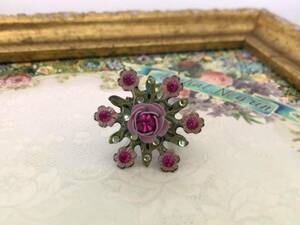 ☆ Mihaelneglin Flower Design Ring Ring Pink ☆