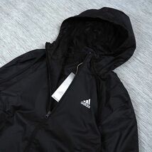 N414 新品 adidas アディダス 上下セット トレーニング ウーブン ジャケット パンツ セットアップ 薄手 裏地メッシュ M ブラック_画像4