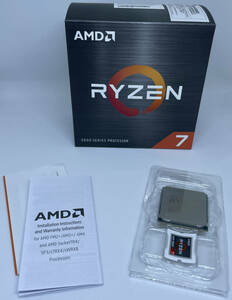 ほぼ新品未使用 保証有 AMD Ryzen 7 5800X (3.8GHz/TC:4.7GHz) BOX AM4/8C/16T/L3 32MB/TDP105W 100100000063WOFBU SSS 8コア/16コア