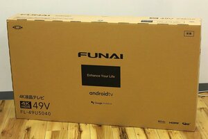 未使用品▼FUNAI FL-49U5040 液晶テレビ 49V型 4K 内蔵HDD1TB πN027-1