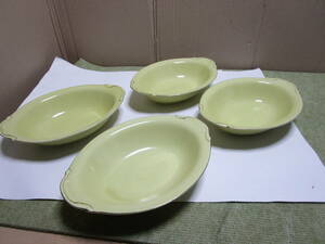 【8~1】陶器製 カレー皿 4枚 №倉.お 100