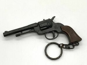 【昭和レトロ】拳銃型キーホルダー　『リボルバー』11.5cm 　おもちゃ/玩具/銃/ピストル/当時物　　定形外可　M0505B