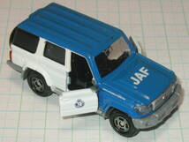 絶版品 トミカ 44 ★トヨタ ランドクルーザー JAF ロードサービスカー TOYOTA LAND CRUISER JAF ROAD SERVICE CAR ベトナム製 ジャンク品 _画像3