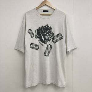 UNDERCOVER ビッグシルエット Tシャツ 薔薇 カミソリ アイボリー アンダーカバー ビッグT 半袖カットソー SCAB アーカイブ archive 2030396