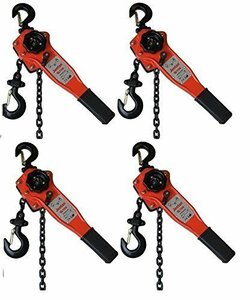 4台セットレバーホイスト0.75ton レバーブロック（Lever Hoist）チェーンホイスト チェンブロック チェーン ガッチャ 荷締機 高品質