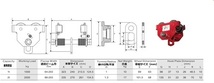 手動プレントロリー 2tチェーンブロック PT2TON　H鋼吊り下げ　ギヤードトロリ　手動トロリ 小型トロリ　H鋼トロリー　プレーントロリー_画像2