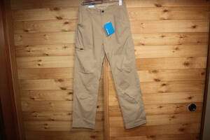 未使用コロンビアColumbia メンズW34 レギュラーシルエット 薄手軽量/ストレッチトレッキングパンツ AE0661 ベージュ 送料無料即決