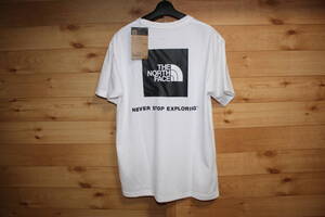 未使用ノースフェイス メンズL 白 Tシャツ 半袖Tシャツ ショートスリーブ バックスクエアー ボックスロゴティー NT32144