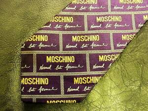 @bv@7085 superior article Moschino [ total Logo ] necktie 