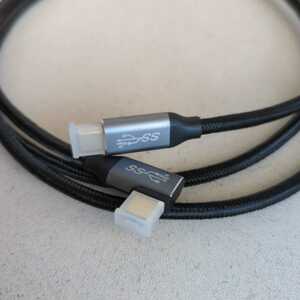 USB type-c 100W PD 20V/5A 急速充電 映像出力対応 4K 10Gbps 1.5m L字