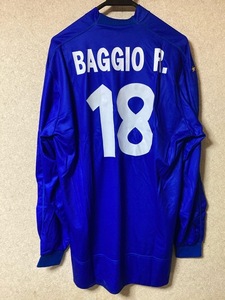 ■《代表ラストマッチ》【稀少な長袖】《ファンタジスタ #18》★BAGGIO★1999イタリア代表 H バッジョ Kappa 新品未使用 インテル ACミラン