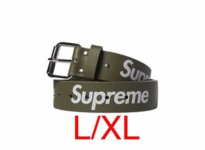 オリーブ L/XL 即決 国内正規新品 Supreme 22SS Repeat Leather Belt Olive シュプリーム レザー ベルト