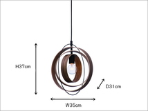 1灯 ペンダントライト 天井照明 ランプ ウッド 北欧風 木製 ウッドリング リビング ダイニング おしゃれ カフェ_画像5