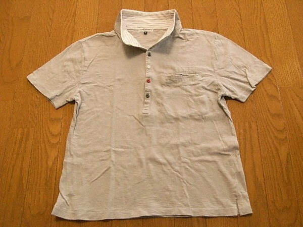 avvオム（ミッシェルクランオム）かっこいい半袖ポロシャツ　ライトグレー系　サイズ４６（M程度）