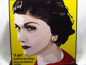 Art hand Auction 【新品 No 499】ポップアートパネル ココ シャネル Coco Chanel, 美術品, 絵画, 人物画