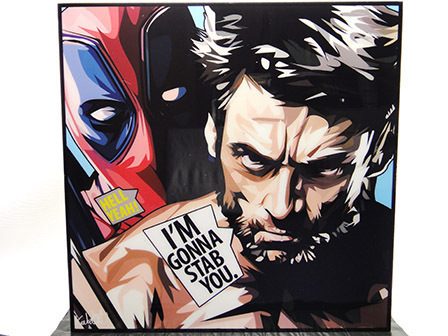 [New No. 316] Pop art panel Wolverine Deadpool American comics movie, Artwork, Painting, Portraits