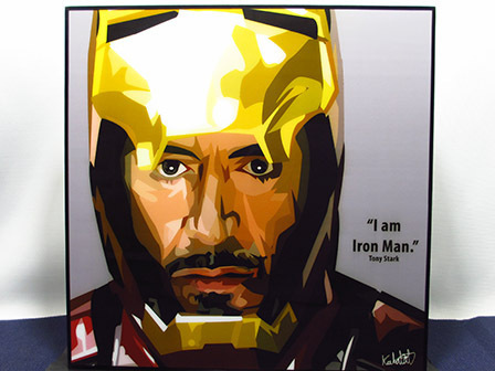 [Neu Nr. 91] Pop Art Panel Iron Man Avengers Amerikanischer Comic Film, Kunstwerk, Malerei, Porträts