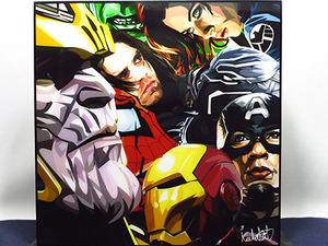 Art hand Auction [Nouveau n°152] Panel Pop Art Avengers, Ouvrages d'art, Peinture, Portraits