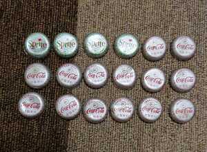【昭和レトロ】コカコーラ スプライト 当たり キャップ 蓋 18個 瓶 当時物 アンティーク コレクション