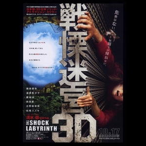 ♪2009年チラシ「戦慄迷宮3D」柳楽優弥/蓮佛美沙子/前田愛/勝地涼/水野絵梨奈/平岡拓真/松本花奈/荒川ちか/伊藤星/中村久美 清水崇♪