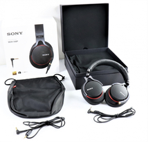 【美品】【動作良好】 SONY MDR-1A ソニー ステレオヘッドホン 箱 ポーチ ケーブル等付き100kHz再生 40mmドライバーユニット 007FEFZ31_画像2