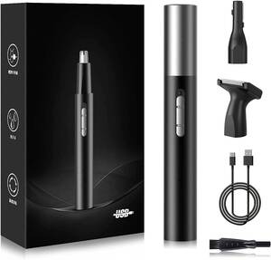 black 鼻毛 カッター メンズ エチケット トリマー USB 充電式 はなげ カッター 眉毛 耳毛 シェーバー 静音 電動 鼻毛切り 男女兼用