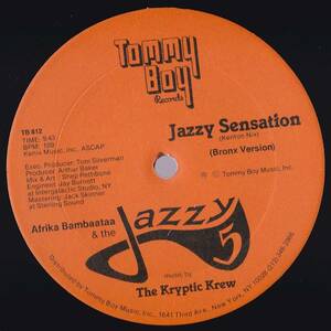 Old school・Rap 12inch★AFRIKA BAMBAATAA & THE JAZZY 5 / THE KRYPTIC KREW featuring TINA B / Jazzy sensation★Tommy boy★