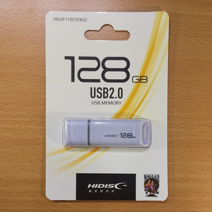 【ネコポス便】HI DISC / USBメモリ 128GB / キャップ式ホワイト USB2.0 
