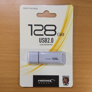 【ネコポス便】HI DISC / USBメモリ 128GB / キャップ式ホワイト USB2.0