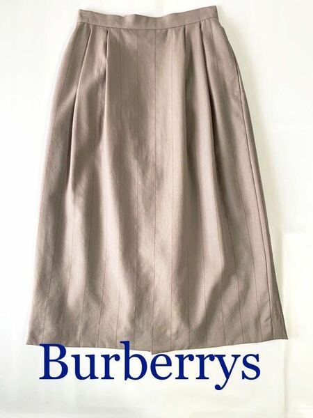 美品 80年代 オールドバーバリー Burberrys表記 BURBERRY スカート 小さいサイズ XS相当 90's VINTAGE Burberry ストライプ柄 フォーマル