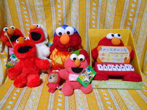 ! Sesame Street new goods & beautiful goods Elmo soft toy 6 kind set goru fur & rabbit. cartoon-character costume &USJ Halloween & baby & piano 