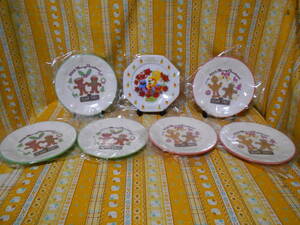 ! Sesame Street beautiful goods ceramics made plate 3 kind 7 pieces set mistake dome Lee Christmas 20032 kind Elmo &1997. plate cake plate Elmo 