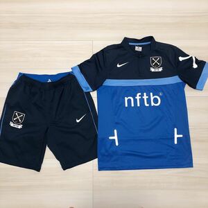 NIKE NFTB トレーニングウェア 上下セット ナイキ シャツ パンツ 練習着 青 ブルー Sサイズ