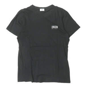 UNION BROOKLYN NEW YORK ユニオン ロゴプリント クルーネックTシャツ S程度 ブラック 半袖 カットソー トップス mc67214