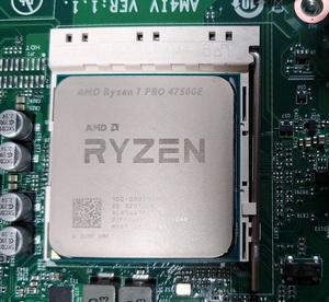 AMD Ryzen 7 Pro 4750GE 8コア16スレッド(ほぼ新品)　M.2SSDとDDR4 8GBメモリ(6千円相当オマケセット)