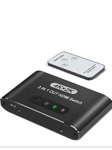 HDMI 切替器 3入力1出力 HDMI セレクター【4Kx2K 安定版&リモコン付き】HDMI 分配器 自動/手動切り替え リ4K/1080p/3D視覚効果