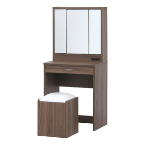  dresser three surface mirror chair attaching outlet attaching Brown [ new goods ][ free shipping ]( Hokkaido Okinawa remote island postage separately )