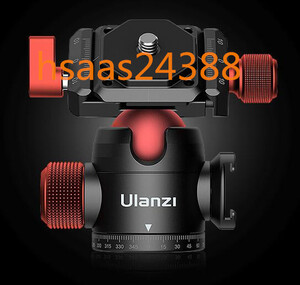 Ulanzi U-70 自由 雲台ミニボールヘッド デュアル360°パノラマ調整 コールドシューマウント付き クイックリリースプレート