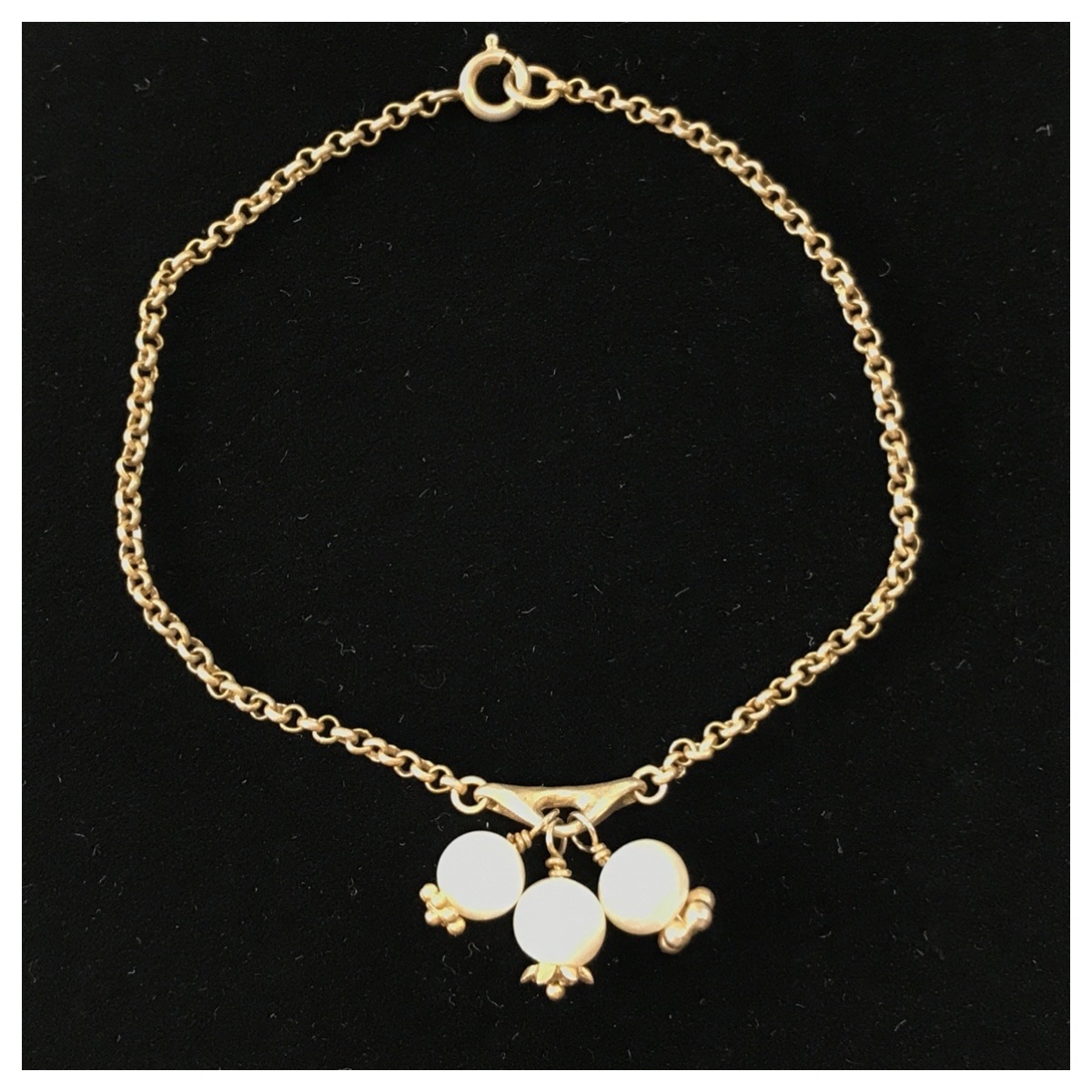 chang mee チャンミー パール 18K ダイヤ イニシャル ネックレス ...