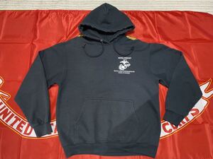 中古美品　made in USA USMC marine combat trainning battalion school of infantry フーディ　ブラック　Mサイズ