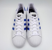 11072■新品 デッド 17年製 adidas originals superstar アディダス オリジナルス スーパースター 白 青 クロコ 型押し 29 cm US11 BZ0197_画像3