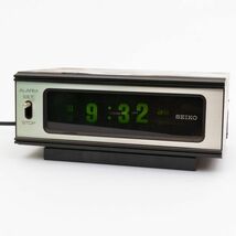 デッドストック SEIKO セイコー デジタル アラーム クロック DL406B パタパタ時計 木目ウッド調 置時計 箱付き 動作確認済 H3276_画像1
