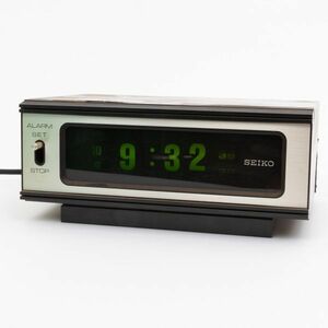 デッドストック SEIKO セイコー デジタル アラーム クロック DL406B パタパタ時計 木目ウッド調 置時計 箱付き 動作確認済 H3276