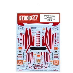 【STUDIO27】1/24 458 JMB RACING #83 LM 2012 デカール