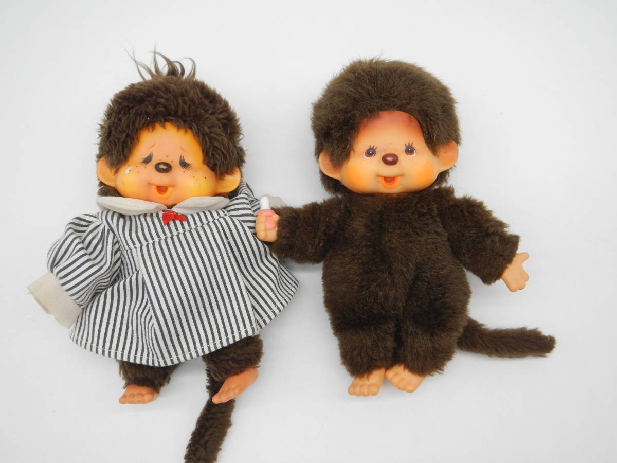 もんちっち モンチッチ 2体セット ぬいぐるみ 1974 SEKIGUCHI 泣き顔